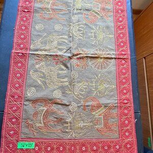 Vintage Indian Embroidered Tapestry